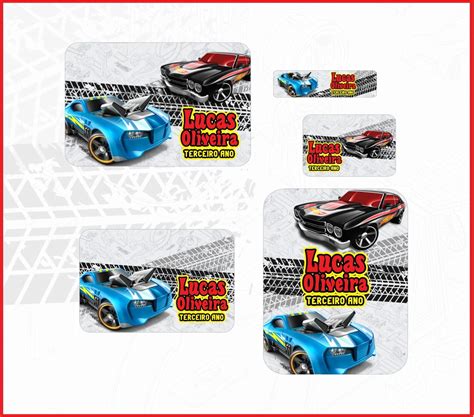 Kit Etiquetas Escolares Hot Wheels Elo Produtos Especiais