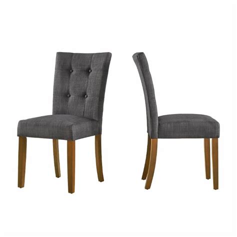 Dark Grey Dining Chairs – Set of 2 – Kaliezo