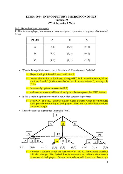 Week In Tutorial Solutions Econ Introductory Microeconomics