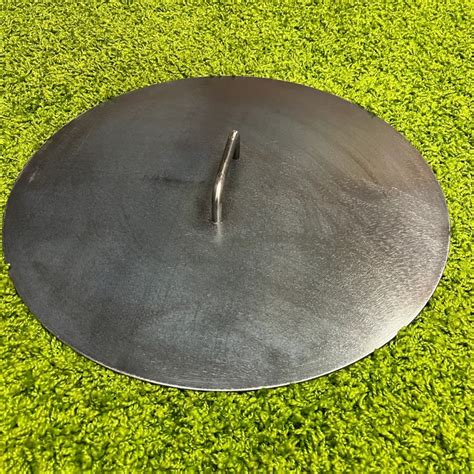 Rustic Steel Fire Pit Snuffer Lid Bonfire By Design