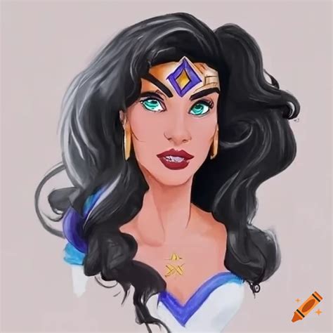 Esmeralda Cosplaying As Wonder Woman On Craiyon