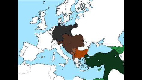 World War 1 Map Of Allies And Central Powers