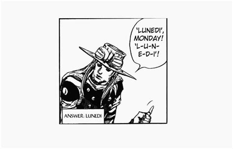 The 7 days of the week be Gyro Zeppeli by recastanho on DeviantArt