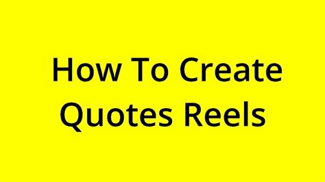 SOLVED HOW TO CREATE QUOTES REELS YouTube