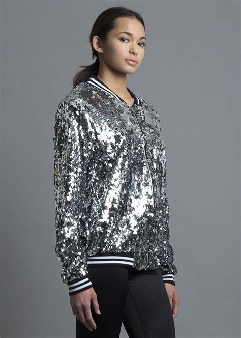 Silver Sequin Bomber Jacket Sequin Bomber Sequin Bomber Jacket Bomber Jacket