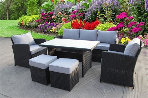 Rattan Wicker Conservatory Outdoor Garden Furniture Dining Set Corner Uk Leisure World