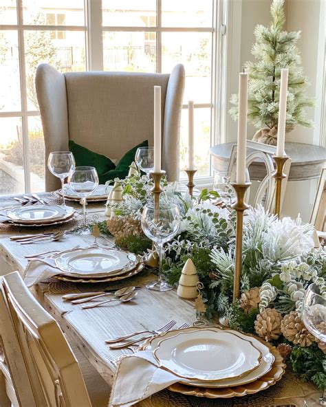 Elegant Silver And Gold Christmas Tablescape Christmas Table