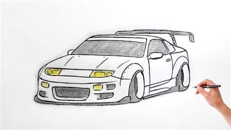 How To Draw A NISSAN 300ZX Z32 1990 Drawing A 3d Car Coloring