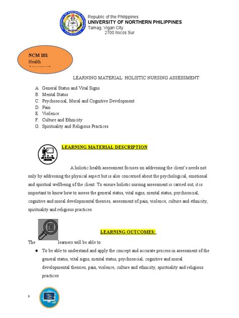Holistic Nursing Assessment Pdf Pulse Breathing