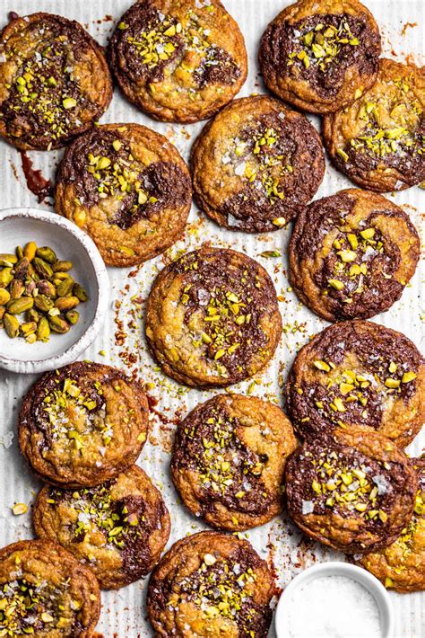 Salted Pistachio Chocolate Chunk Cookies Mikebakesnyc