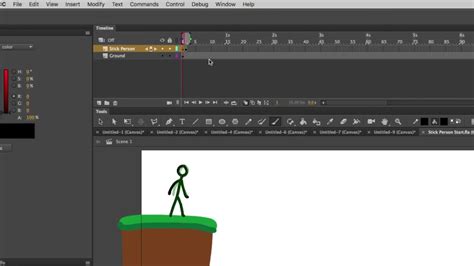 How To Animate A Simple Stick Figure In Adobe Animate Youtube