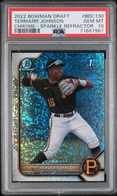 2022 Bowman Draft Termarr Johnson Sparkle Refractor PSA 9 MySlabs