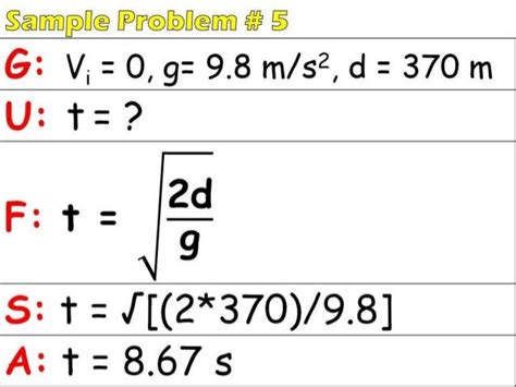 Uniformly Accelerated Motion Free Fall Problems And Solutions Ppt