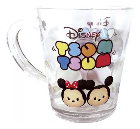 Caneca De Acrílico Mickey Minnie Tsum Tsum Disney 200 Ml Cor Branco