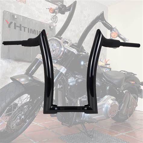 Amazon Yhtimiox Rise Fat Motorcycle Handlebars Gloss Black