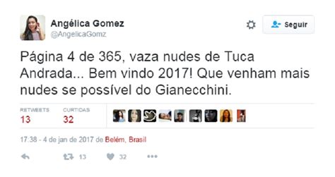 Primeiro nude do ano Suposta foto íntima de Tuca Andrada agita web Vírgula
