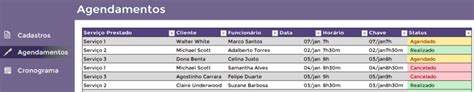 Planilha De Agendamento De Servi Os No Excel Baixe Gr Tis