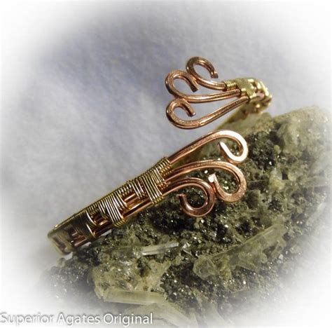 Brass Copper Wire Bangle Bracelet