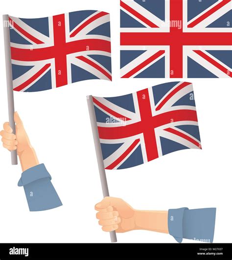 United Kingdom Flag In Hand Patriotic Background National Flag Of