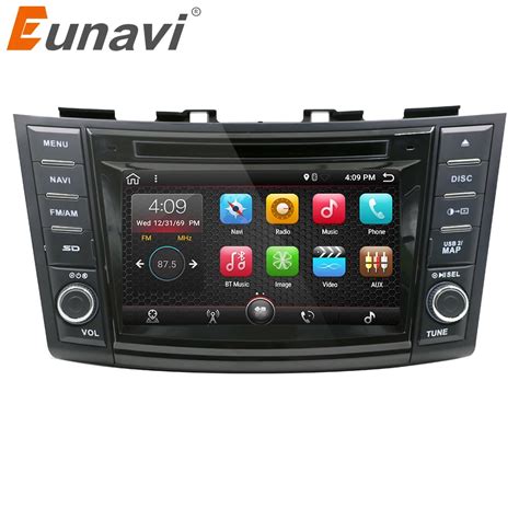 Eunavi 2 Din Android 7 1 Car Dvd Player For Suzuki Swift 2011 2012