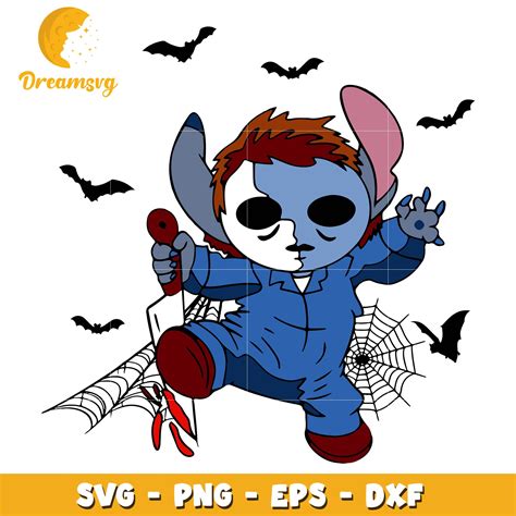 Stitch Michael Myers Svg Halloween Svg Dreamsvg Store