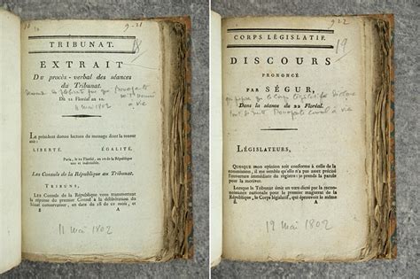 Conseil Des Cinq Cents Corps Legislatif Tribunat Livre Rare Book