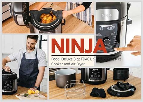 Ninja Foodi Deluxe 8 Qt Fd401 9 In 1 Xl Pressure Cooker And Air Fryer