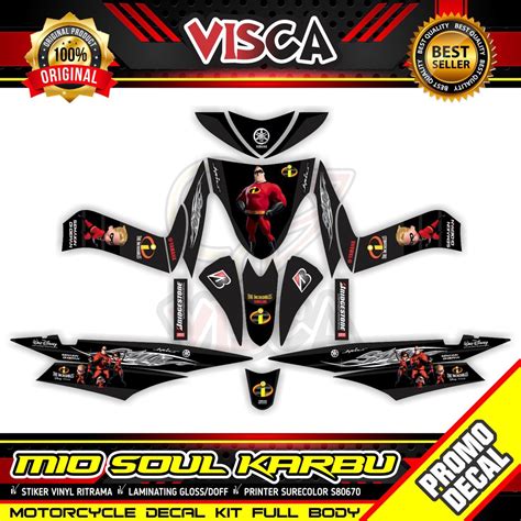 Jual Decal Mio Soul Karbu Full Body Stiker Mio Soul Karbu Variasi Keren