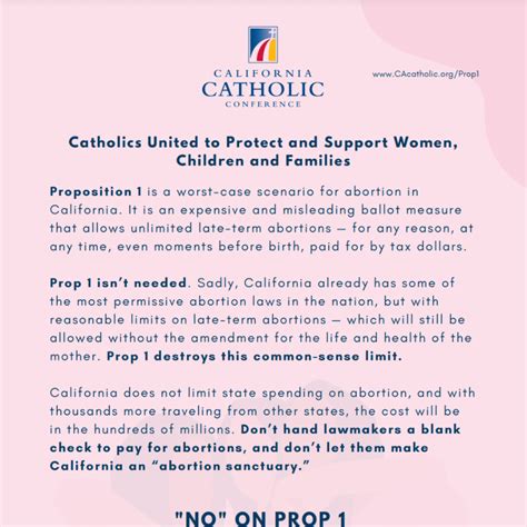 “NO on prop 1” from California Catholic Conference – St. James – St ...