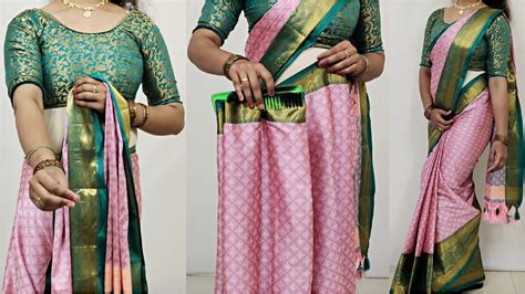 Cotton Silk Saree Draping Tricks For Beginners Step By Step Cotton