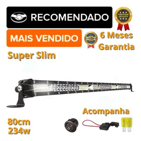 Barra Fina Slim Led W Cm Automotiva S Ranger Hilux