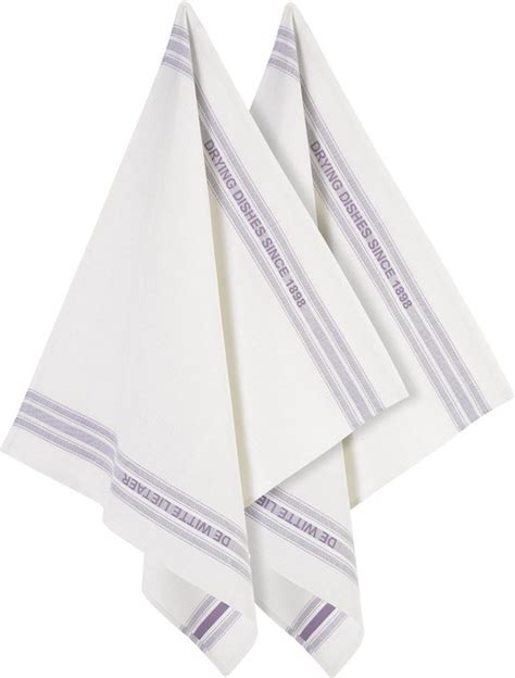 De Witte Lietaer Theedoek Dish Lavendel Stuks X Cm