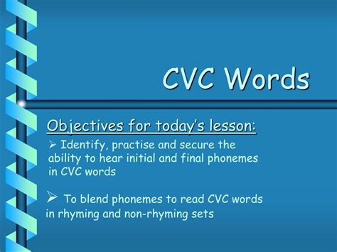 Ppt Cvc Words Powerpoint Presentation Free Download Id 3147344