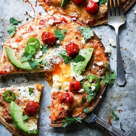Tortilla Breakfast Pizzas Recipe The Feedfeed