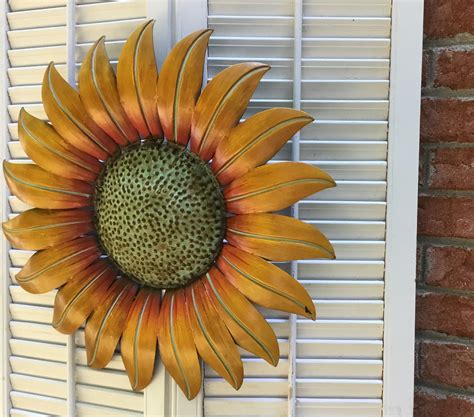 Fall Home Decor Garden Decor Autumn T Sunflower Decor Etsy Metal