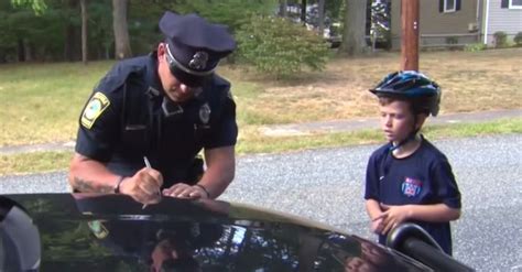 Police Officer Surprises Kids By Writing Them Tickets For Good Behavior