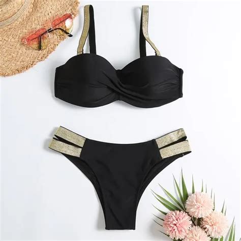 Bañador Vintage Retro Retazos Bikini Tanga Brasileña Sexy Cuotas sin interés