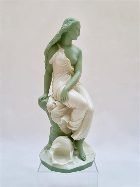 Minton Parian Porcelain Figures Miranda And Lalage Celadon Green John