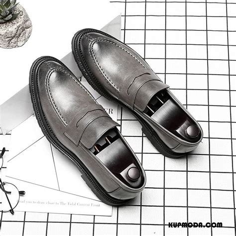 Mokasyny M Skie Slip On Casual Brytyjski Biznes Tendencja Buty Szary Online