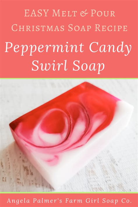 Peppermint Swirl Melt And Pour Christmas Soap Recipe Peppermint Soap