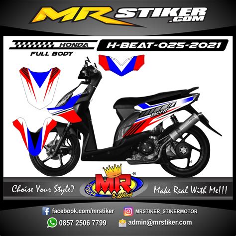 Stiker Motor Decal Honda Beat FULLBODY Modify Street Line Stiker