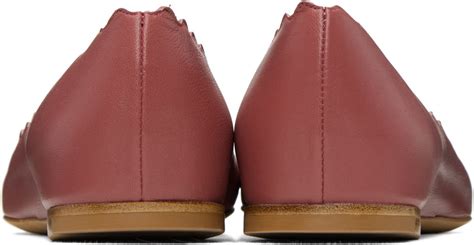 Chloé Red Lauren Ballerina Flats Chloe