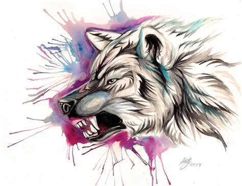 Snarling Wolf Design By Katylipscomb On Deviantart