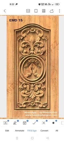 Exterior 3d Carving Teak Wood Door For Office 80 Inch At Rs 23000