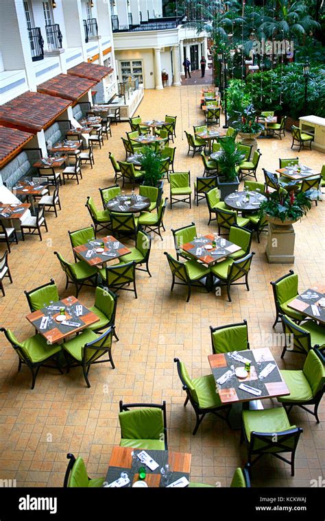 Dining Tables at one of the many restaurants inside the Gaylord ...