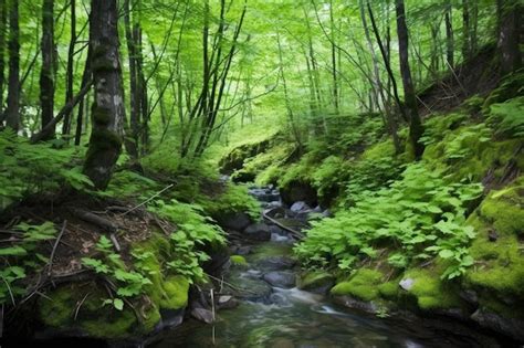 Premium Photo Dense Foliage Around A Forest Hot Spring