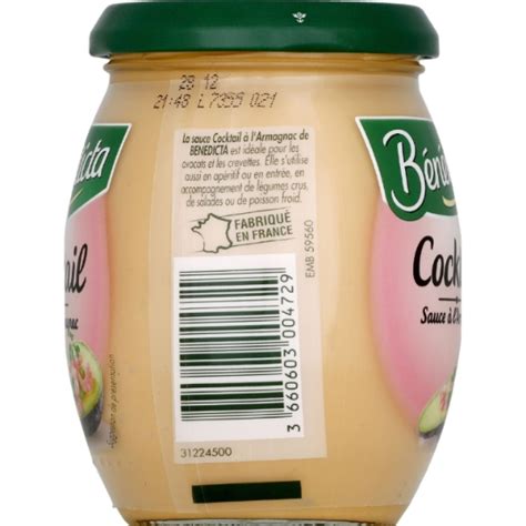 Sauce Cocktail BENEDICTA le pot de 260 g à Prix Carrefour