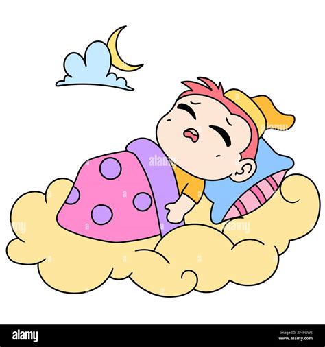 Sleep Soundly Of A Child At Night Stock Vector Image And Art Alamy