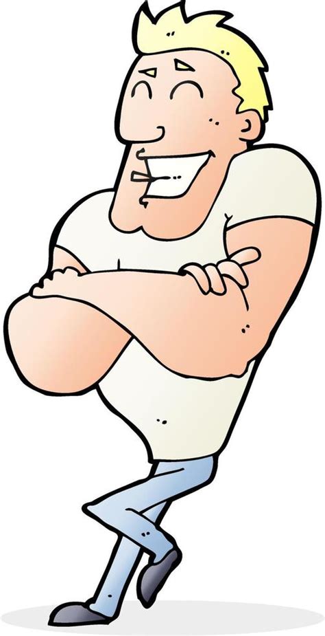 cartoon muscle guy 12281362 Vector Art at Vecteezy