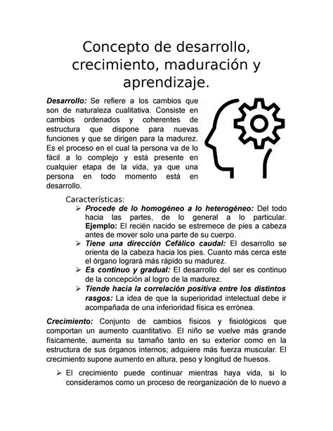 Concepto De Maduración En Psicología Desarrollo Humano Y Cambios